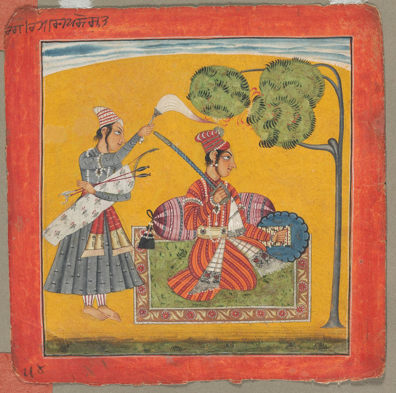 Dipak Raga，《三十六首旋律Ragamala之一：拟人化的爱》，c。 1690。 作者 不明