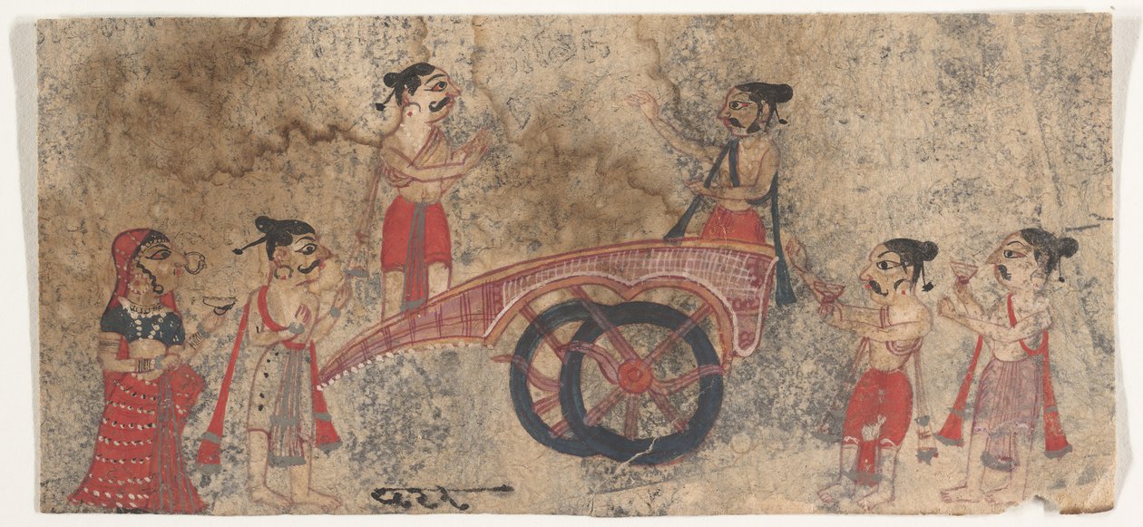 关于战车的争论》，1650-60。 作者 不明