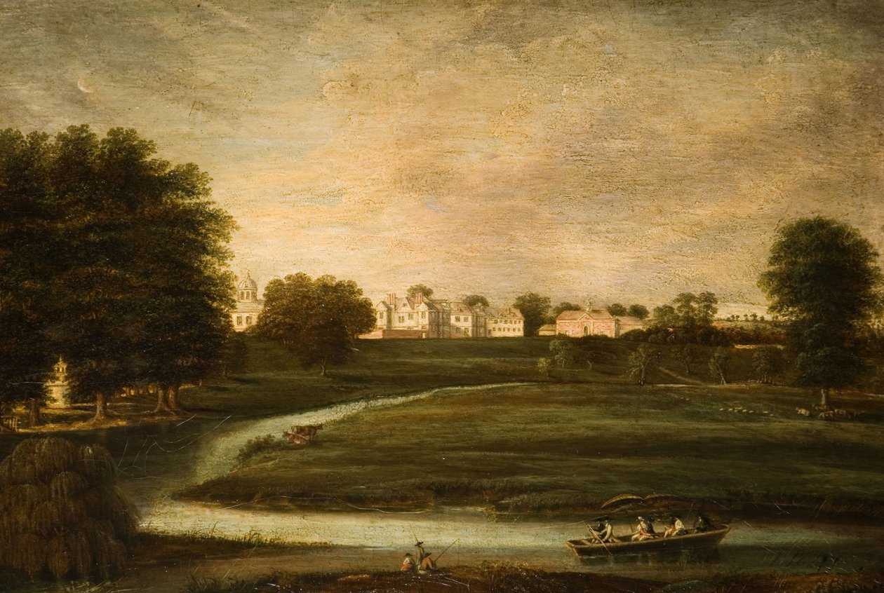 沃里克郡Birdingbury Hall的远景，1800年。 作者 不明