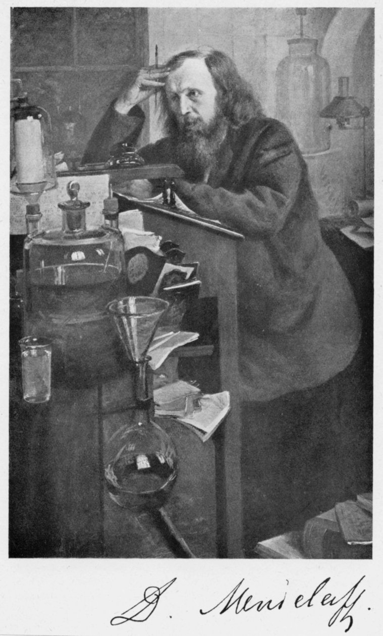 Dmitiri Ivanovich Mendeleyev 1834-1907，俄罗斯化学家，c1900年代 作者 不明