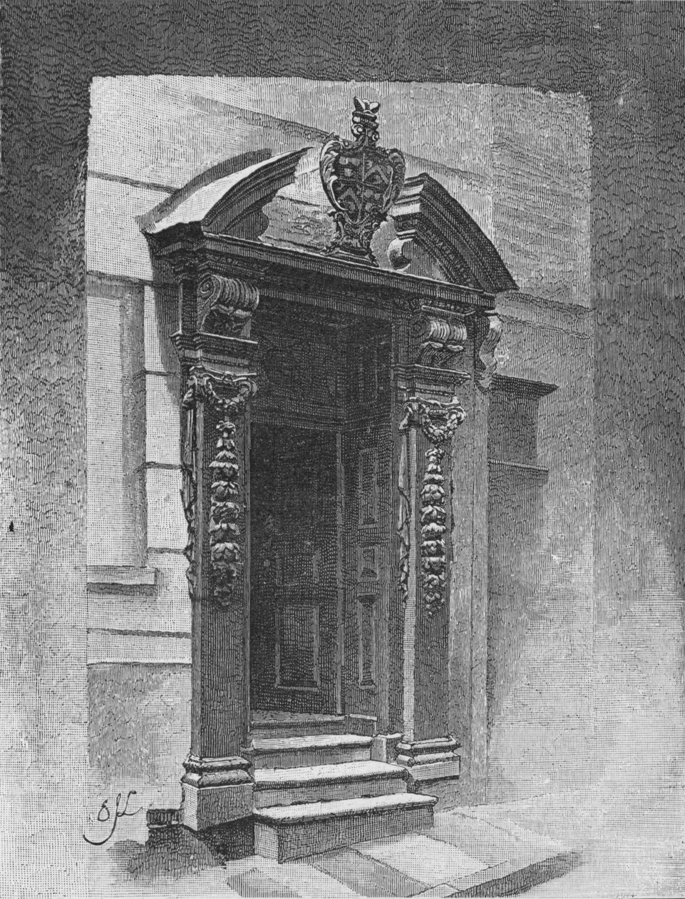 画家污渍堂门口，1890年 作者 不明