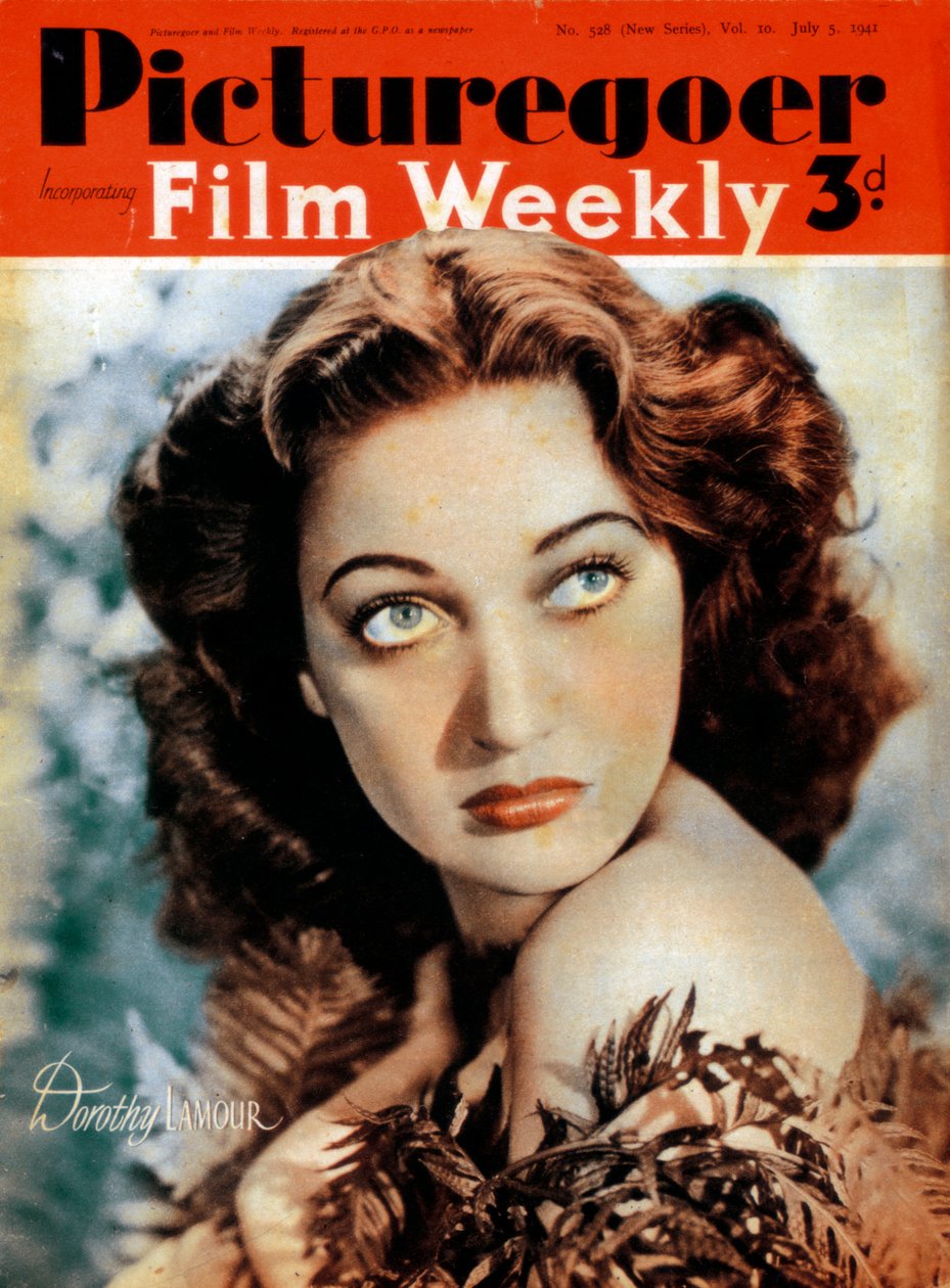 多萝西·拉莫（Dorothy Lamour）1914-1996，美国女演员，1941年 作者 不明
