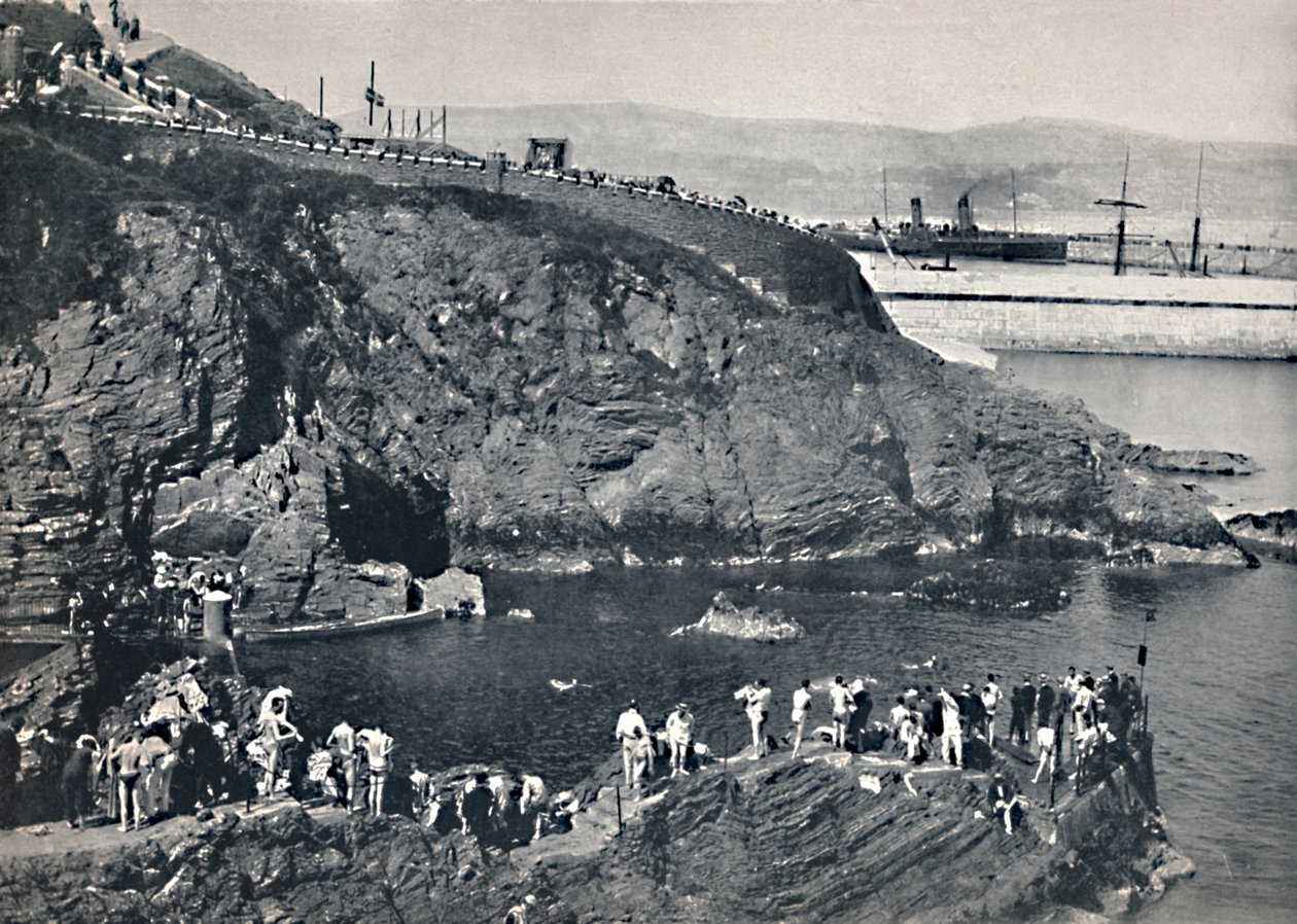道格拉斯（Douglas）-斯基恩港的沐浴场，1895年 作者 不明