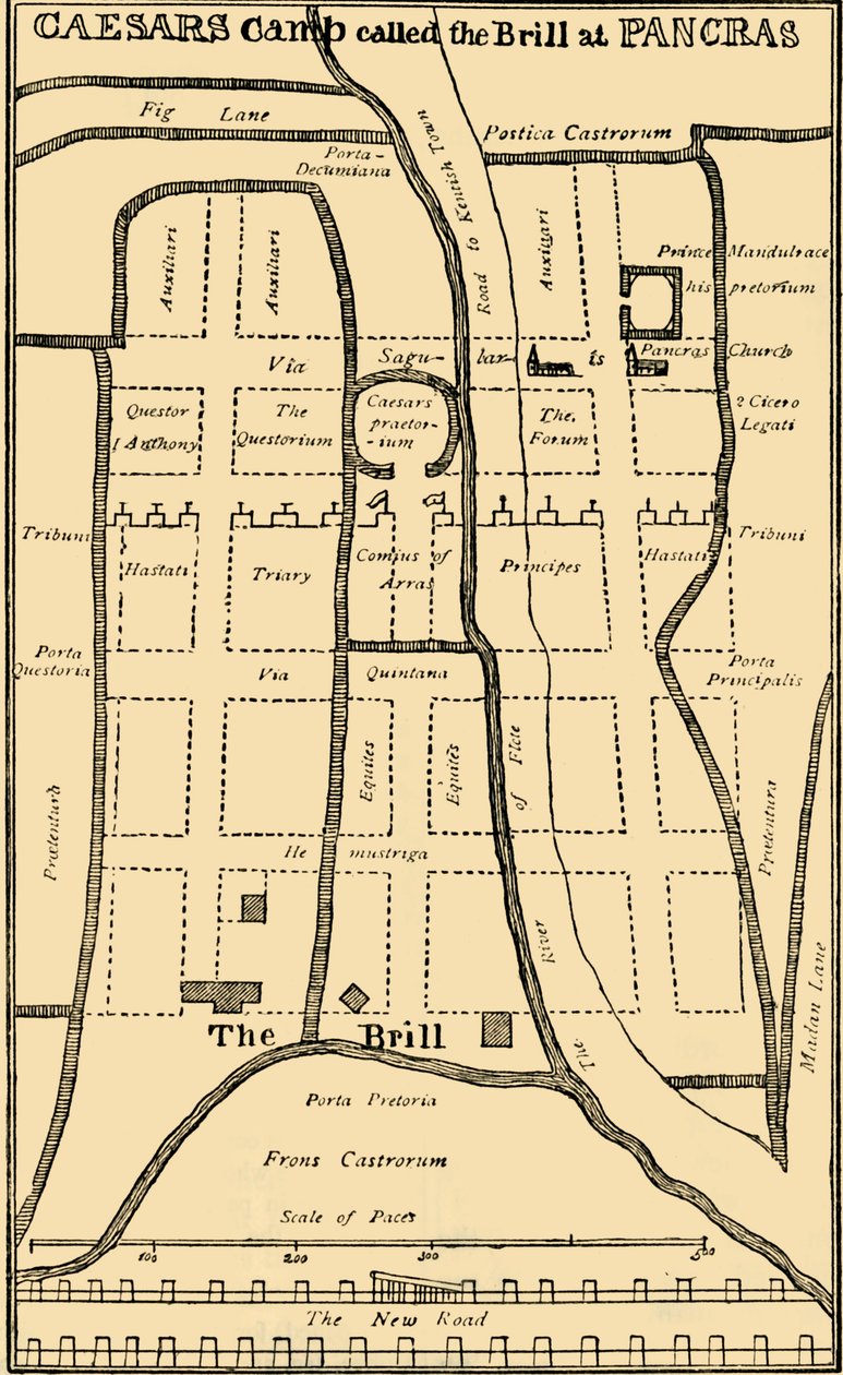 St. Pancras营地的Stukeleys博士计划，c1750，c1876。 作者 不明