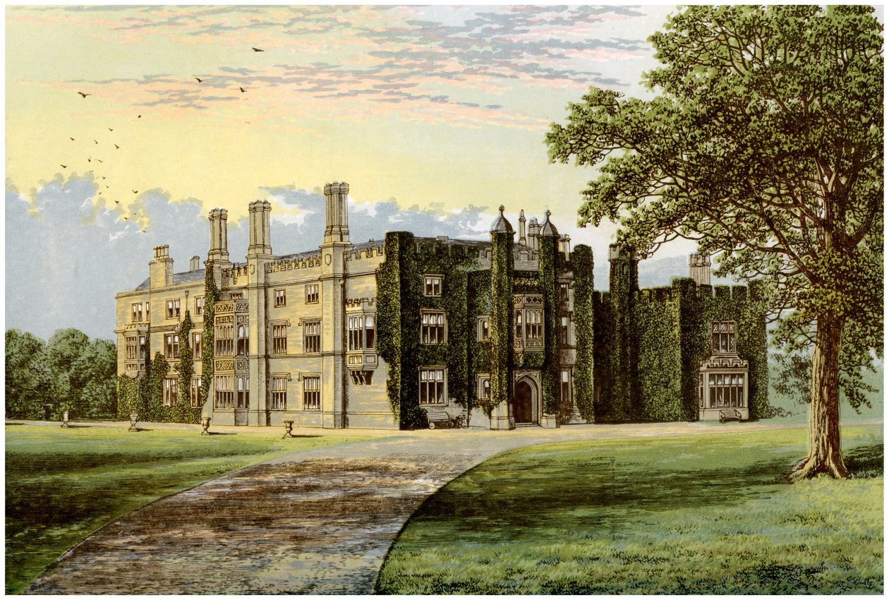德雷克洛·霍尔（Drakelowe Hall），德比郡（Derbyshire），男爵格雷斯利（Baronet Gresley）的住所，c1880 作者 不明
