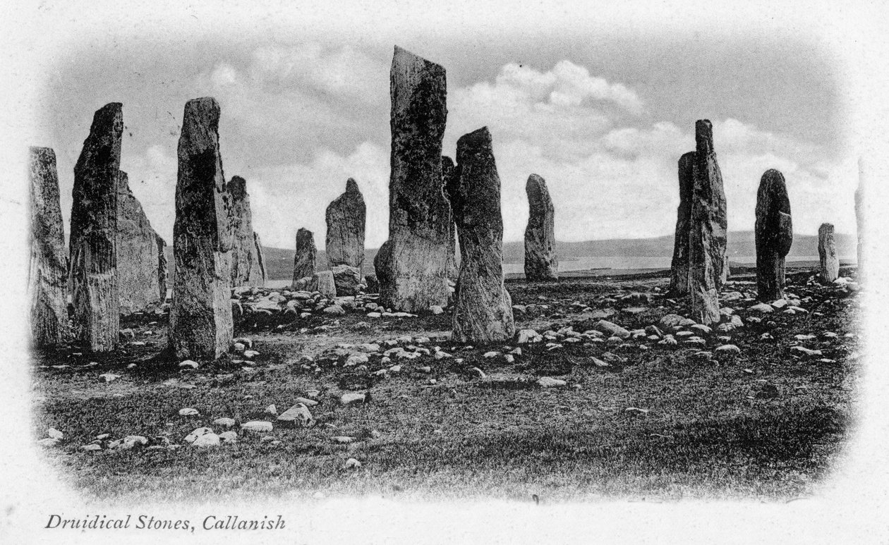 Druidical Stones，Callanish，刘易斯岛，西部小岛，苏格兰，1902年 作者 不明