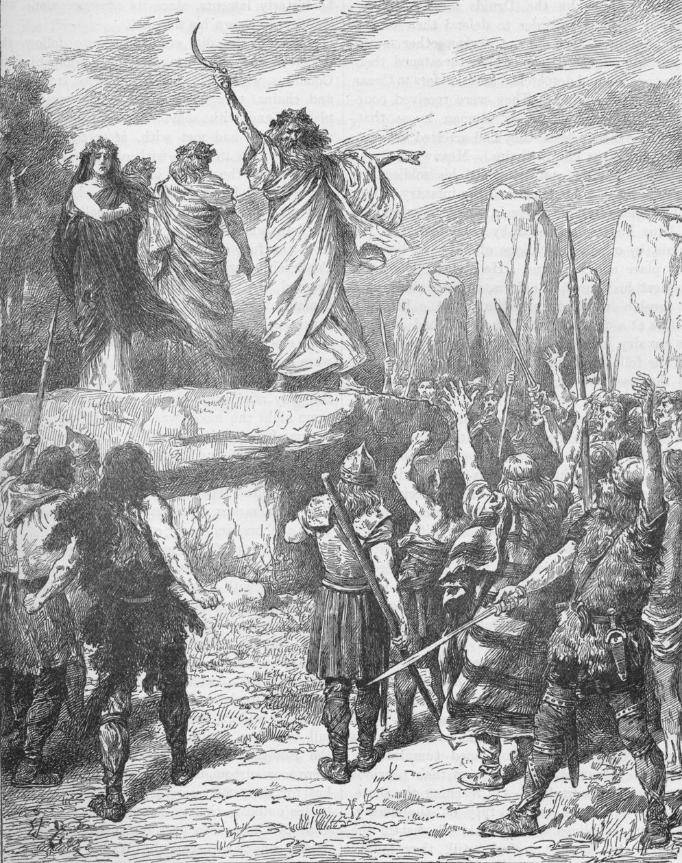德鲁伊人煽动英国人反对罗马人的登陆，43年1905年 作者 不明