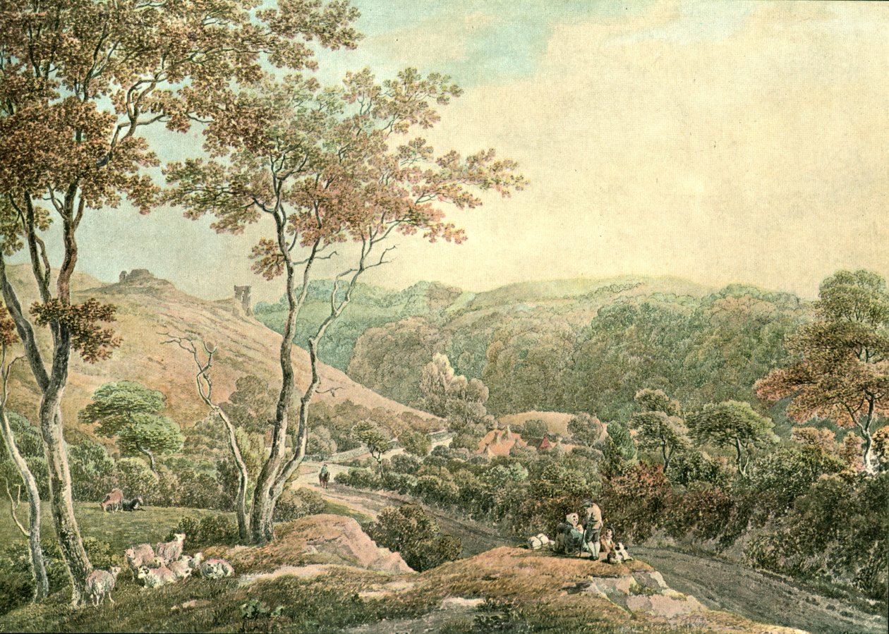 卡斯特尔郡的德鲁斯温城堡（c.Dusllwyn Castle），摄于1900年。 作者 不明