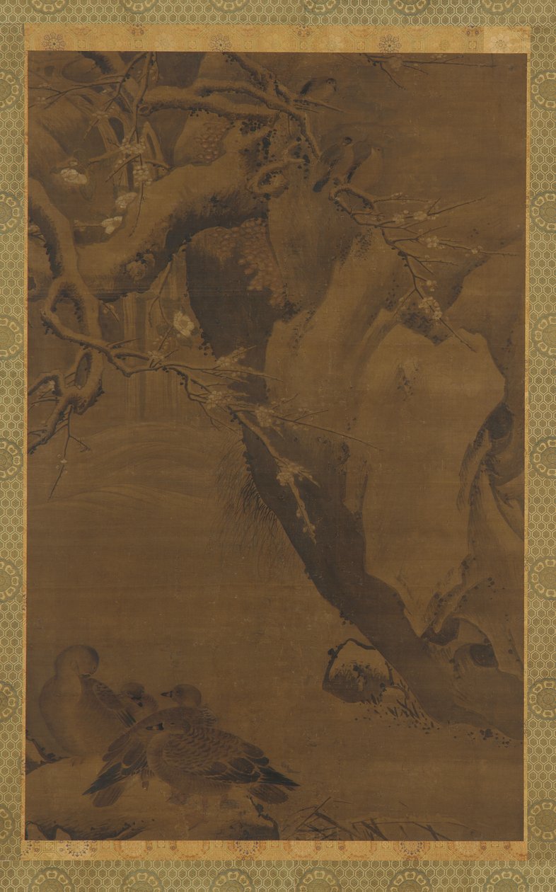 鸭子、溪流和悬岩，明代，16世纪。 作者 不明