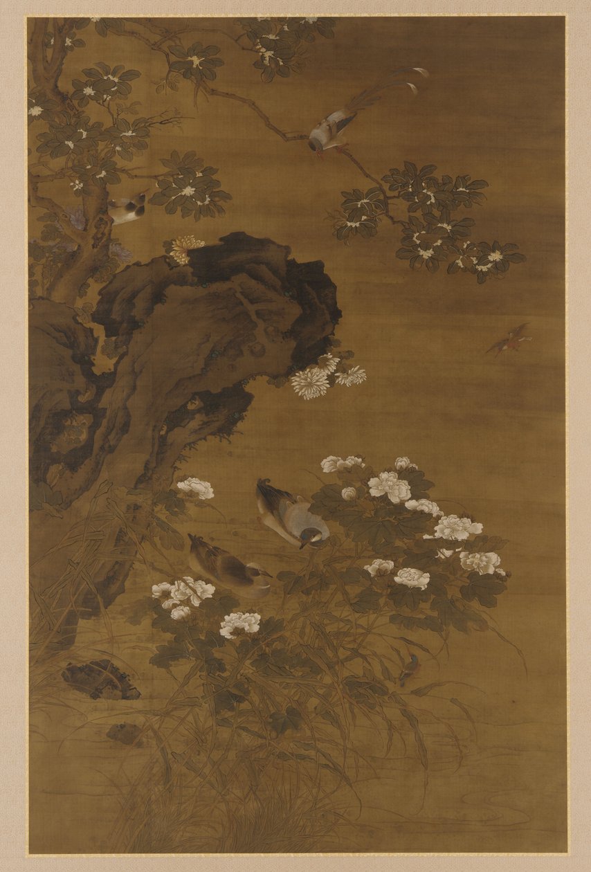秋溪上的鸭子，明代，16-17世纪。 作者 不明