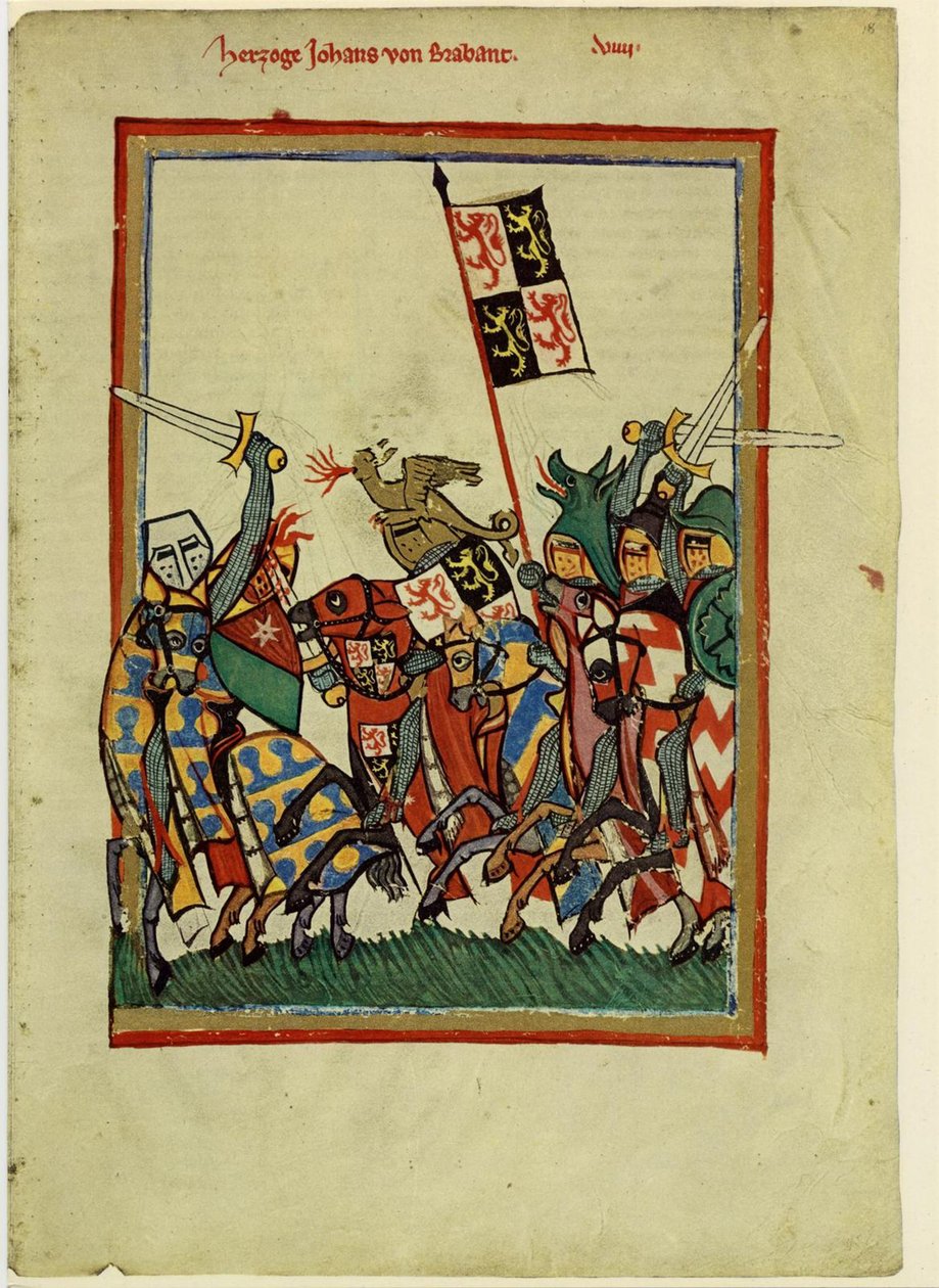 布拉班特公爵约翰一世（John I of Brabant）从法典Manesse，在1305至1340年之间 作者 不明