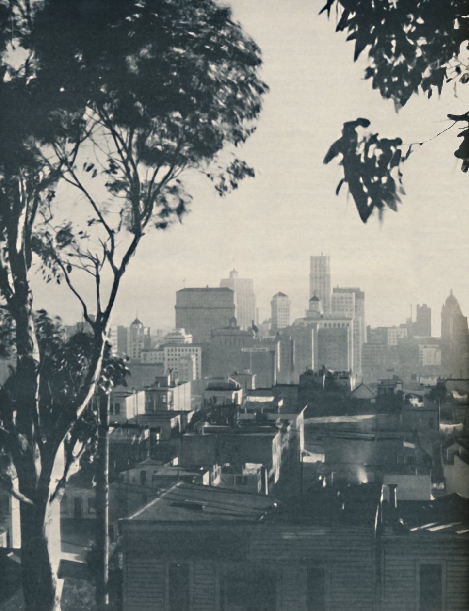 混凝土巨人阴影下的居家木材住宅，c1935年 作者 不明