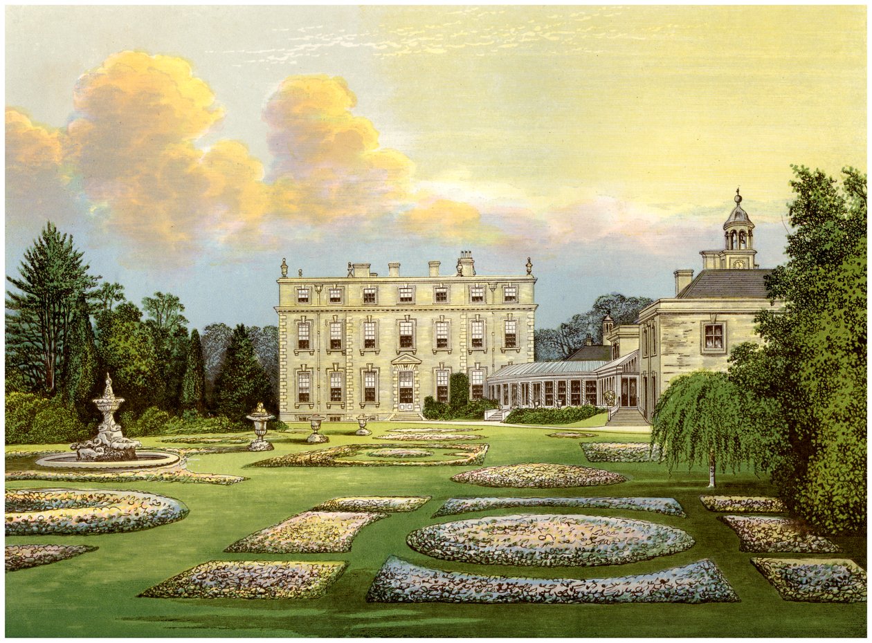 牛津郡Dytchley House，Viscount Dillon家住所，c1880 作者 不明