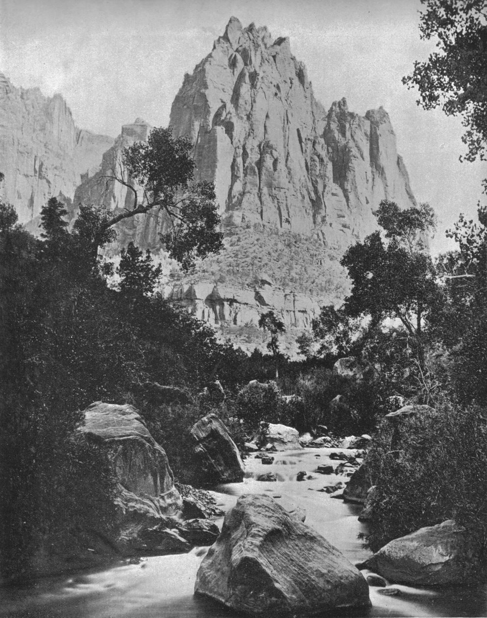 美国爱达荷州肖肖尼瀑布市的Eagle Crag，摄于1900年。 作者 不明