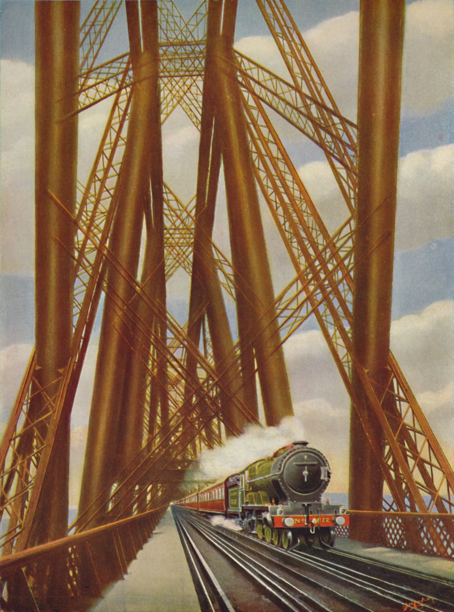东海岸快车穿过福斯大桥，1926年 作者 不明