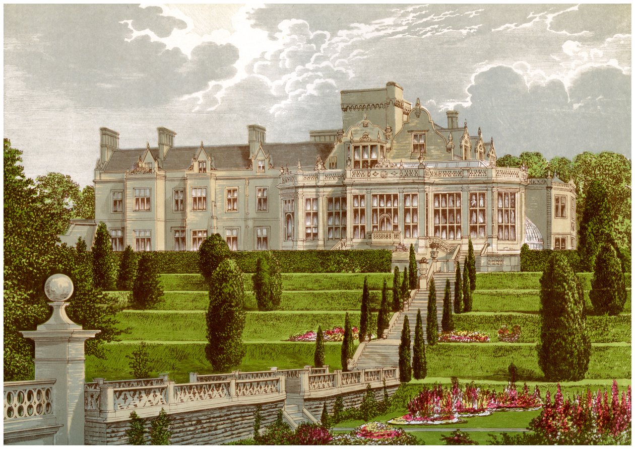 林肯郡伊斯顿·霍尔（Easton Hall），巴洛特·乔尔梅利（Baronet Cholmeley）的住所，c1880 作者 不明