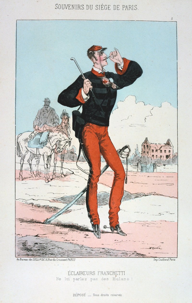 Eclaireurs Franchetti，《巴黎围困》，1870-1871年。 作者 不明