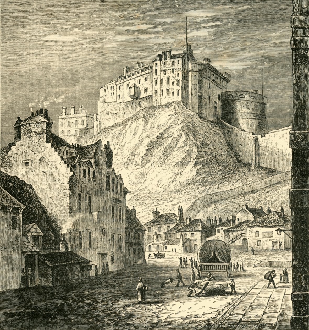 爱丁堡城堡，来自国王Me，1825年，1890年。 作者 不明