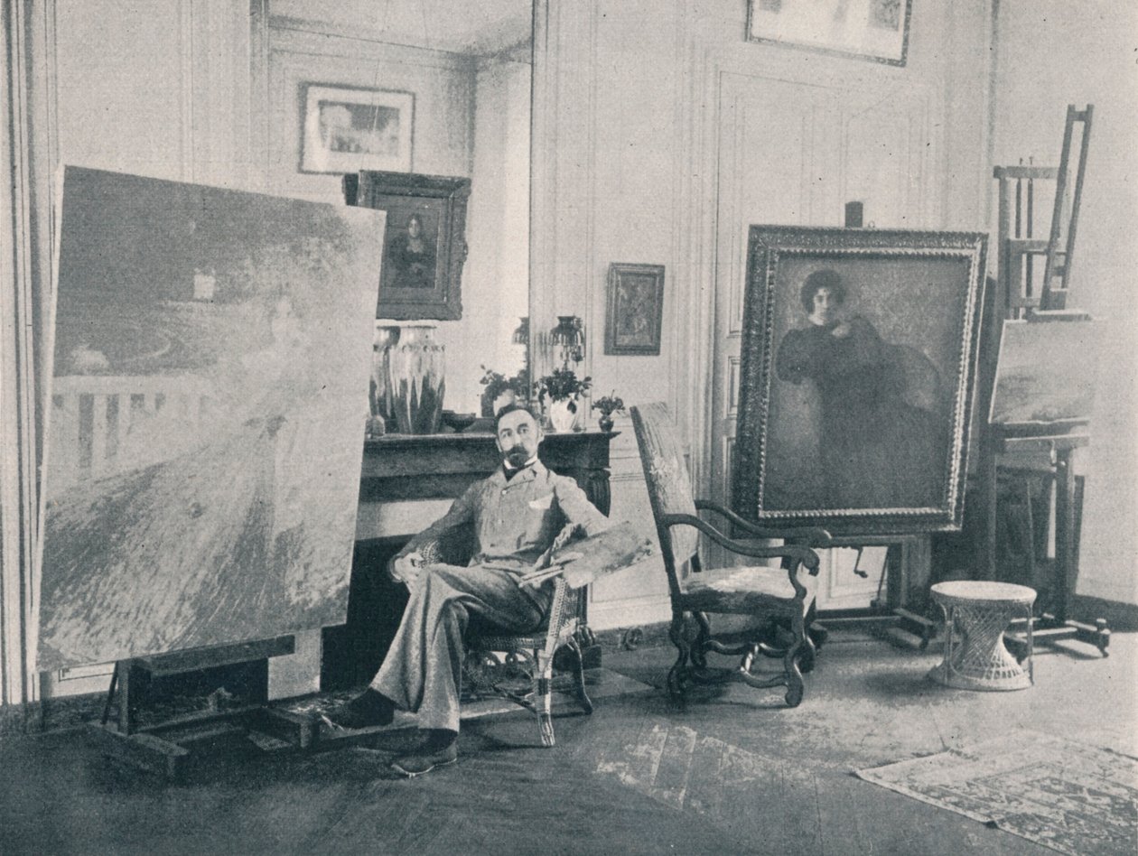 埃德蒙·弗朗索瓦·阿曼让1858-1936年。法国象征画家，1898年 作者 不明