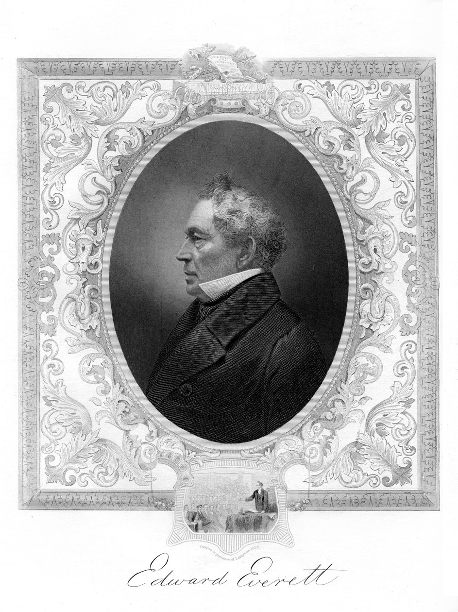 爱德华·埃弗里特（Edward Everett），马萨诸塞州的美国辉格党政客，1862-1867年 作者 不明