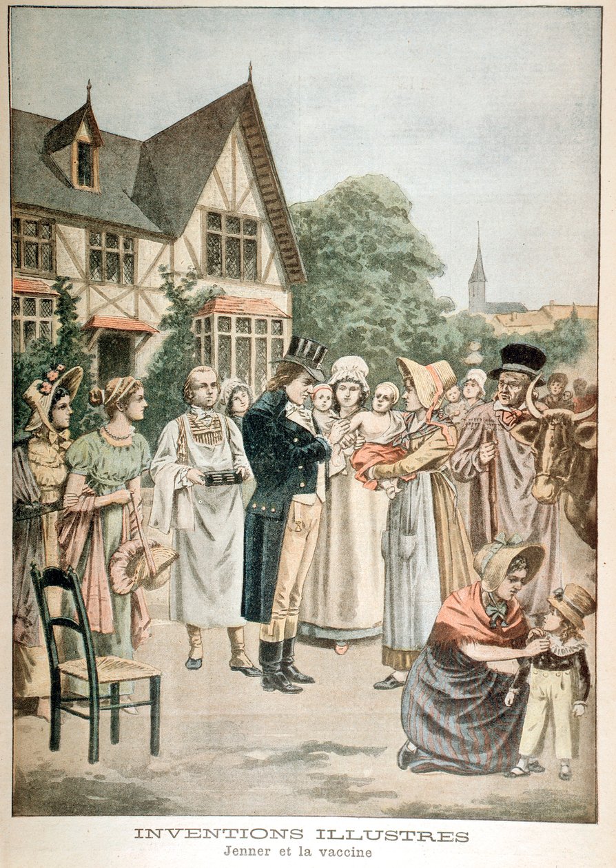 爱德华-詹纳 1749-1823 英国医生，用牛痘血清为儿童接种疫苗，1901年 作者 不明