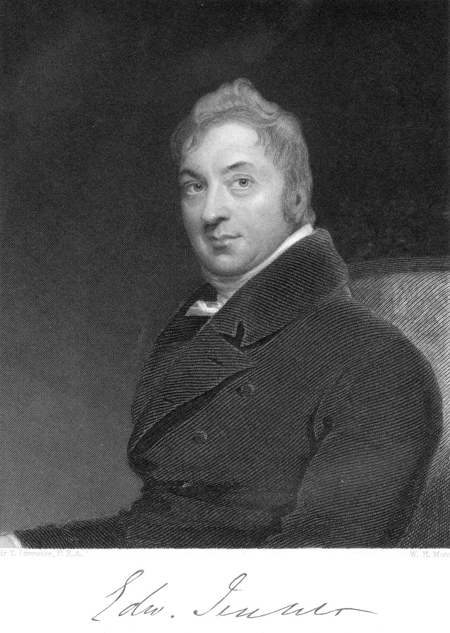 爱德华·詹纳（Edward Jenner），英国医师，1800年 作者 不明