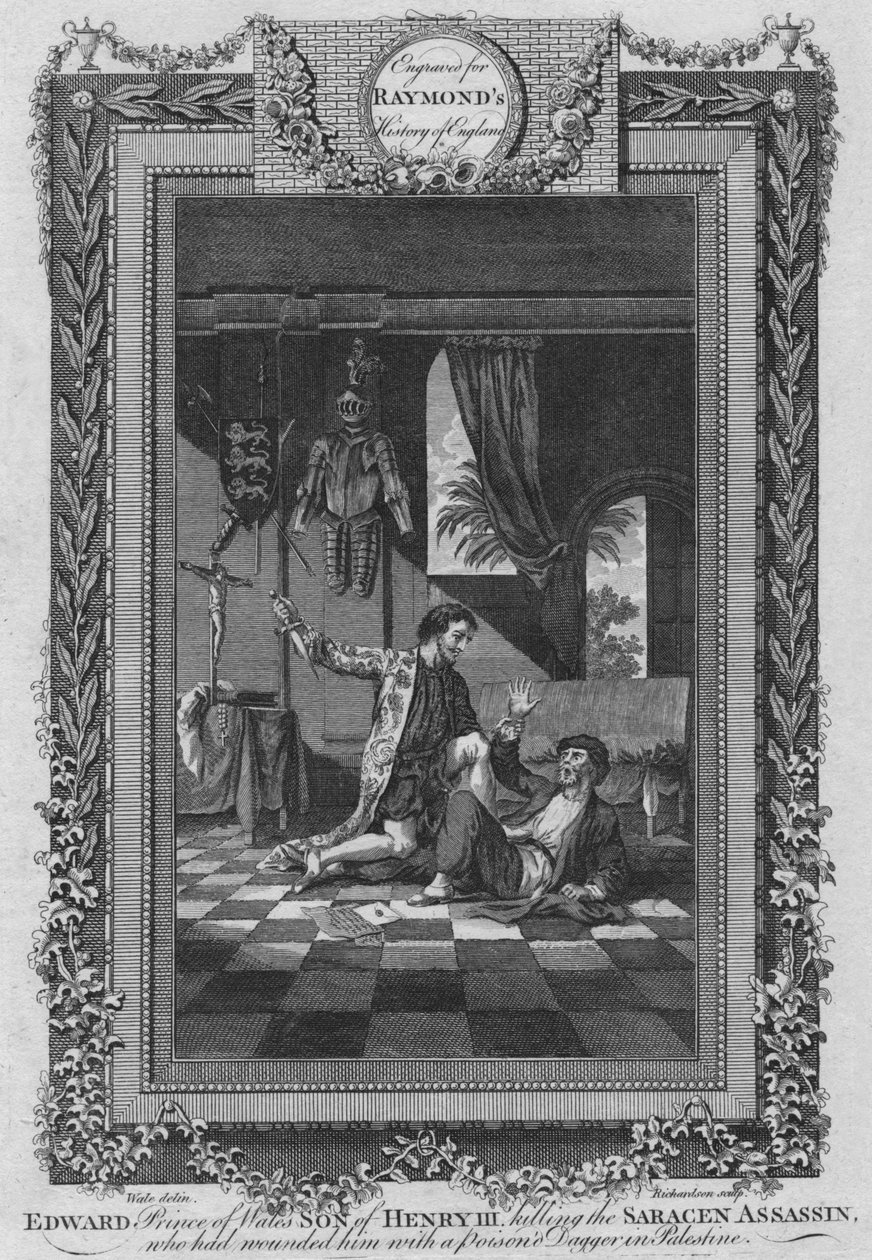 威尔士亲王爱德华·亨利三世之子，杀死撒拉逊刺客，c1787 作者 不明