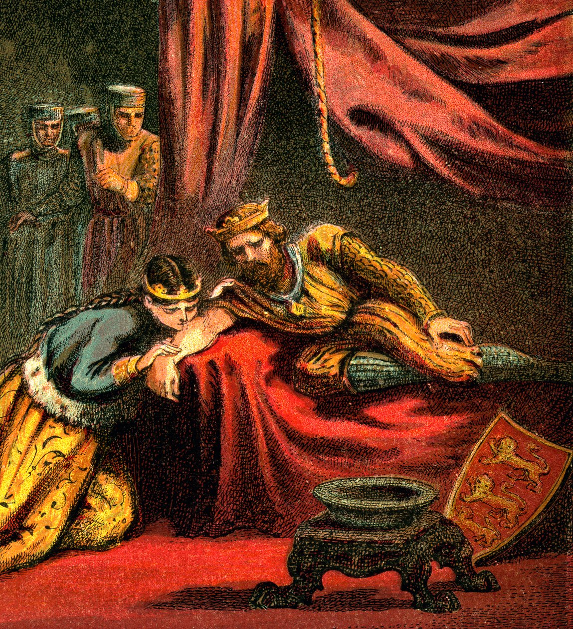威尔士亲王伍德斯托克的爱德华（Edward of Woodstock）和他的妻子琼（Joan），威尔士公主，约1850年 作者 不明