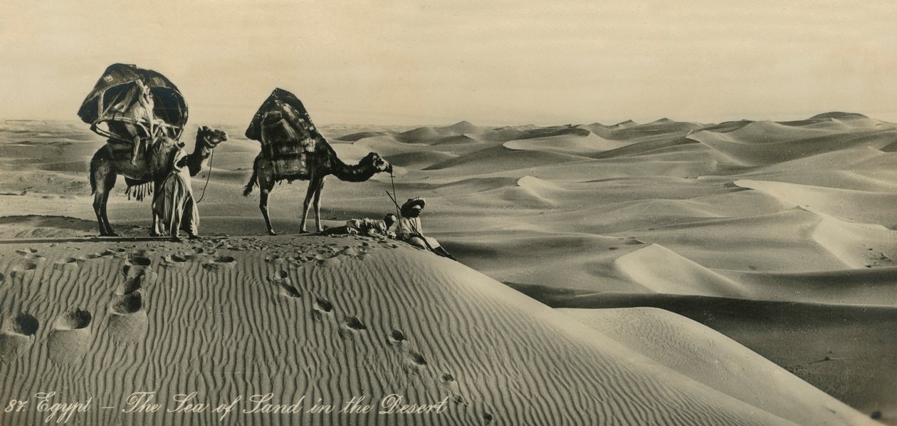 埃及-沙漠中的陆地海，c1918-c1939。 作者 不明