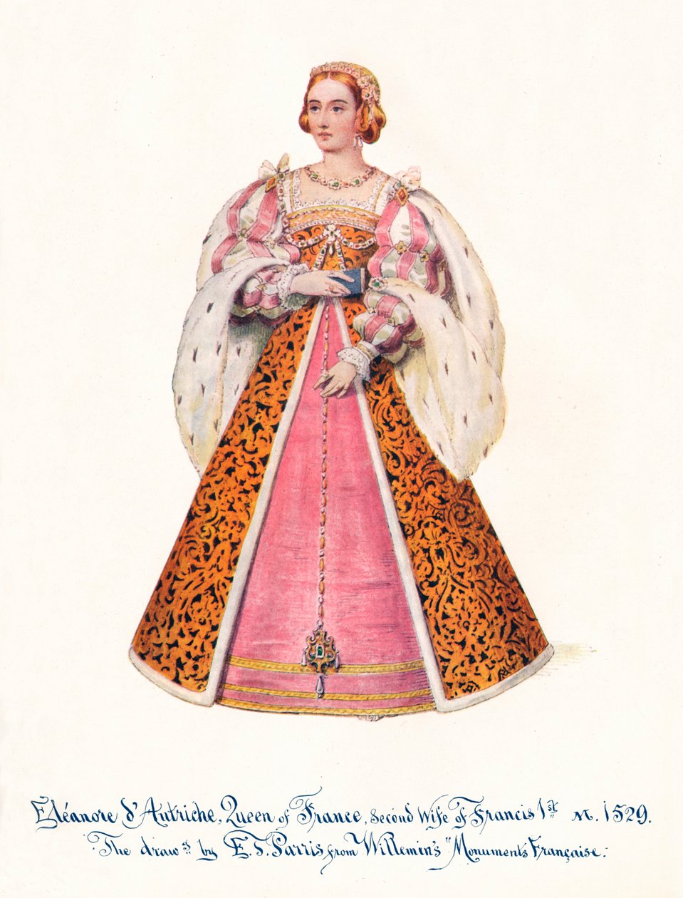 奥地利的埃莉诺，法国女王，弗朗西斯一世的第二任妻子，1911年。 作者 不明