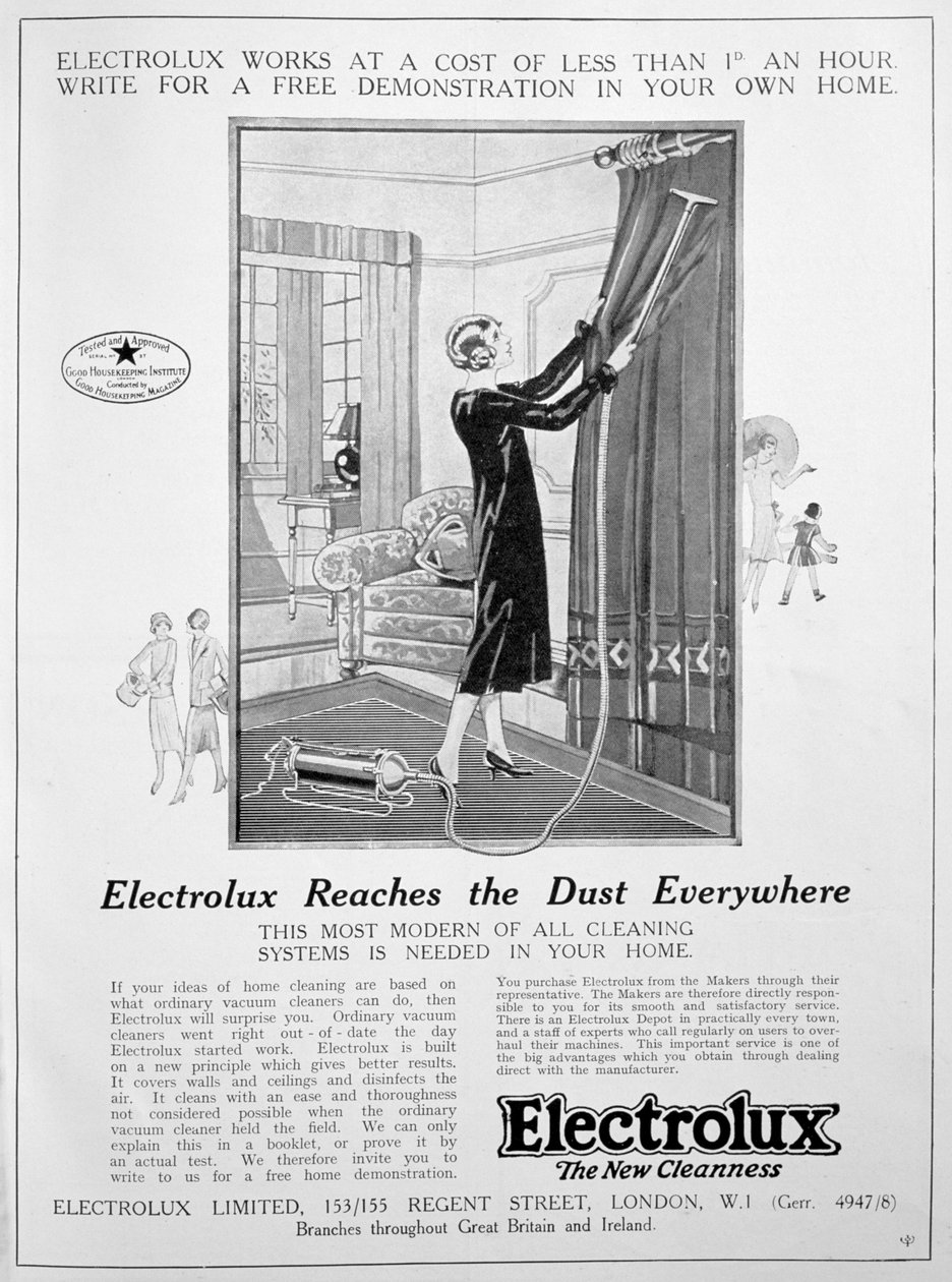 Electrolux吸尘器广告，1924年 作者 不明