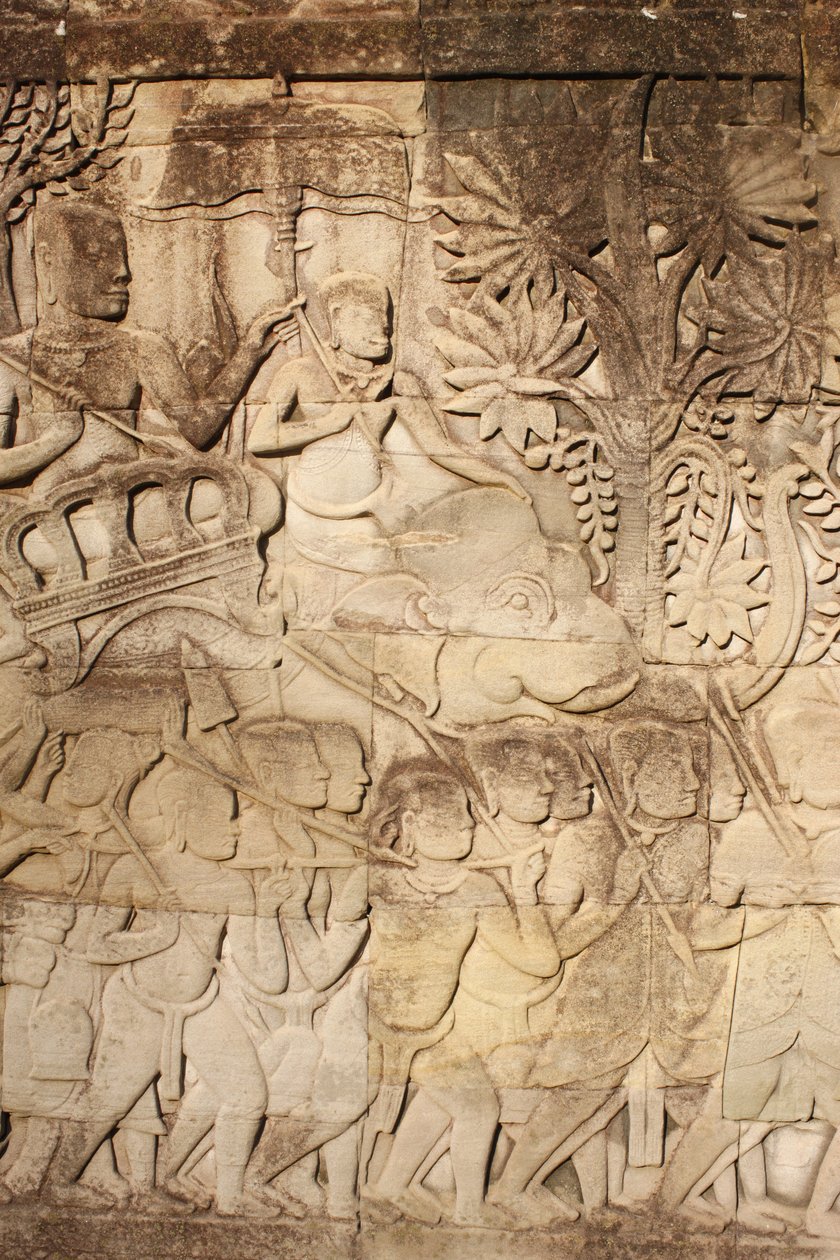 Elephants and warriorsRelief Sculpture on the East Outer Gallery at Bayon, Siem Reap, Cambodia 作者 不明