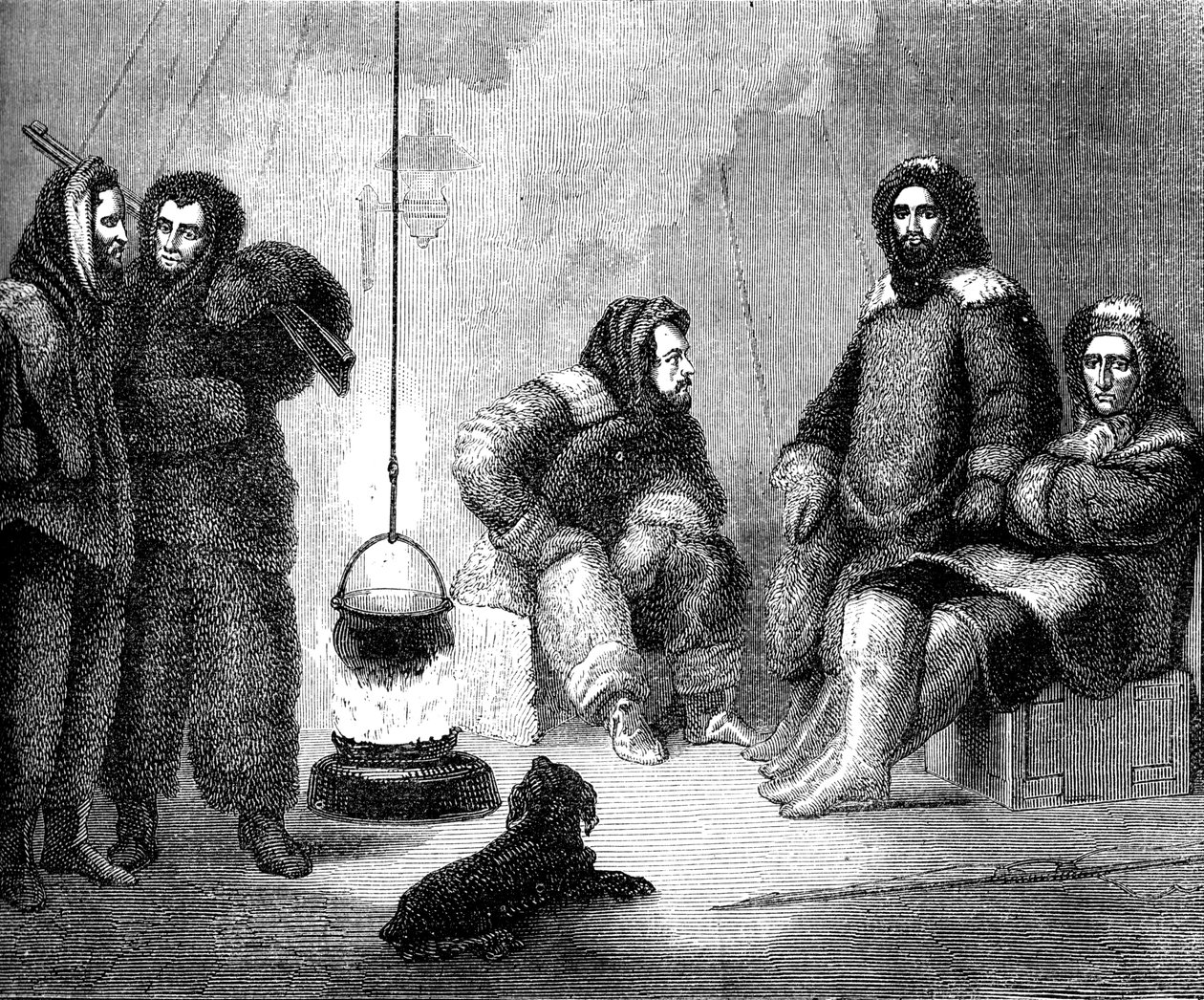 以利沙·肯特·凯恩（Elisha Kent Kane）和他的同伴在格陵兰岛（c1855 c1880） 作者 不明