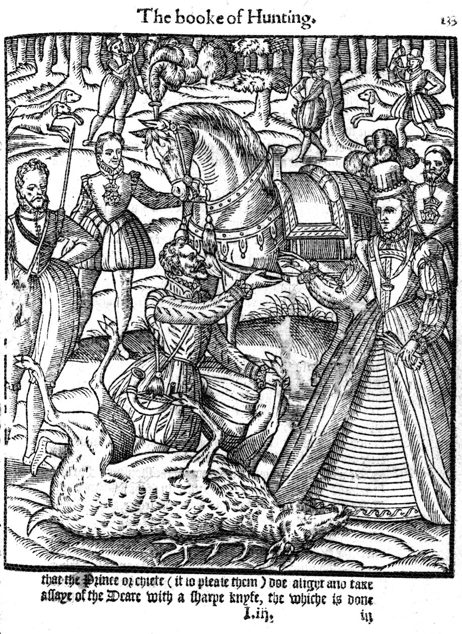 伊丽莎白一世（Elizabeth I）进行了雄鹿化验仪式，1576年 作者 不明