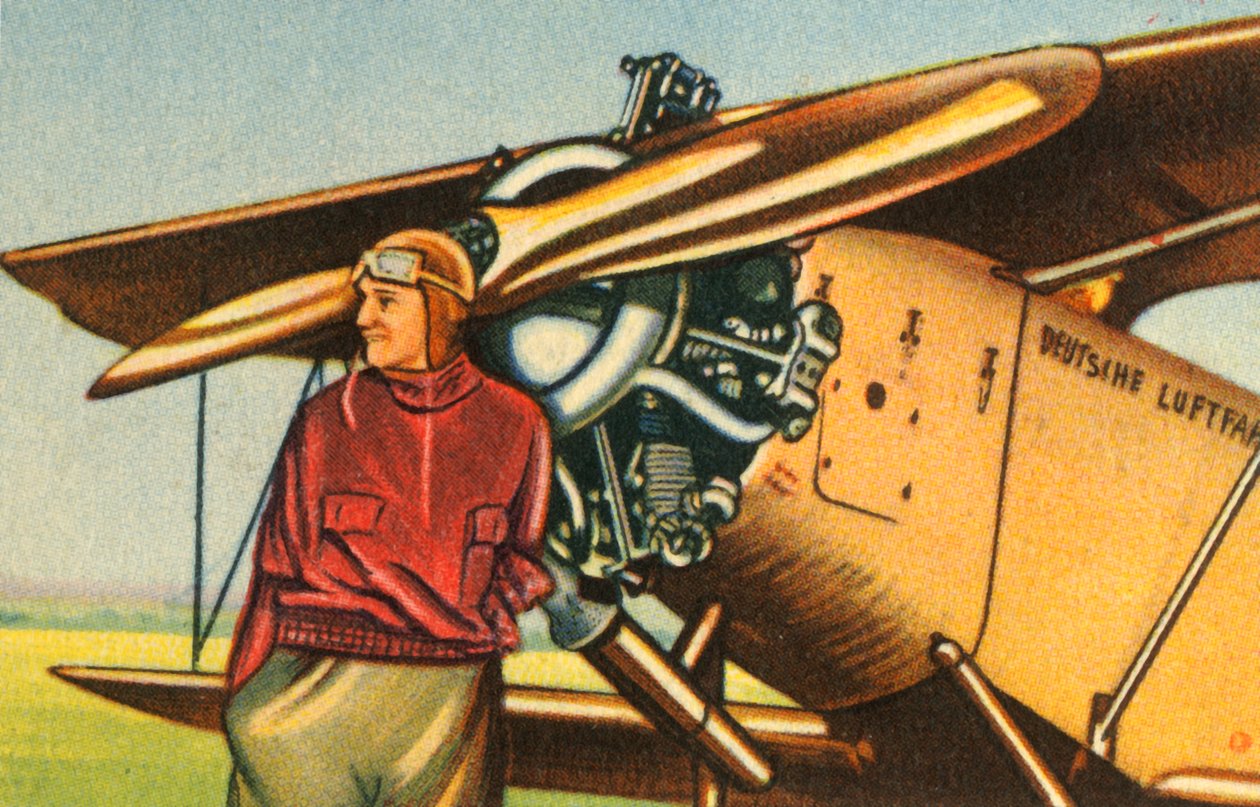 艾莉·贝因霍恩（Elly Beinhorn）乘飞机，1932年。 作者 不明