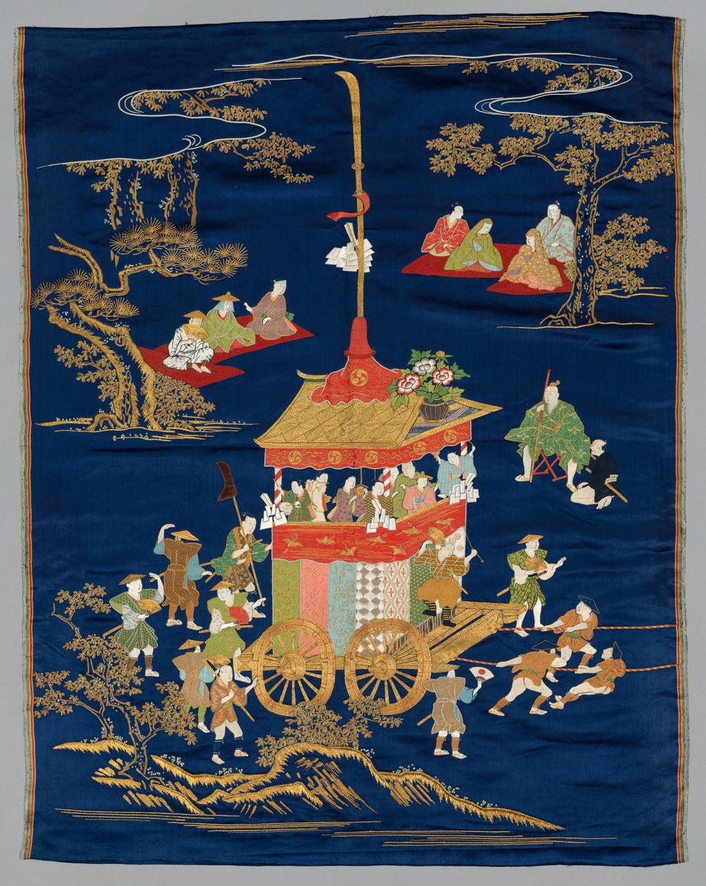 1800年代末至1900年代初刺绣的Fukusa。 作者 不明