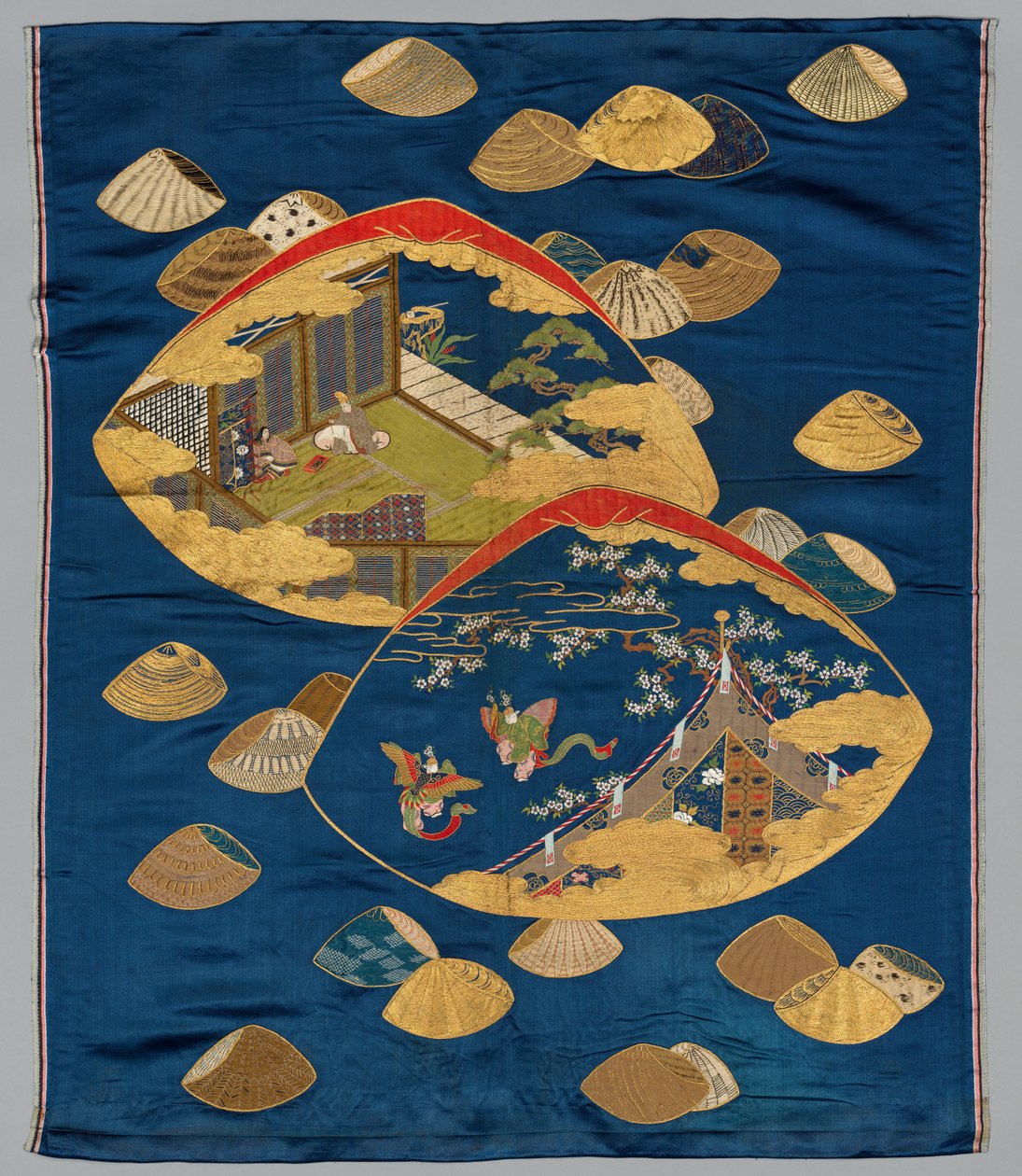 1800年代末至1900年代初刺绣的Fukusa。 作者 不明