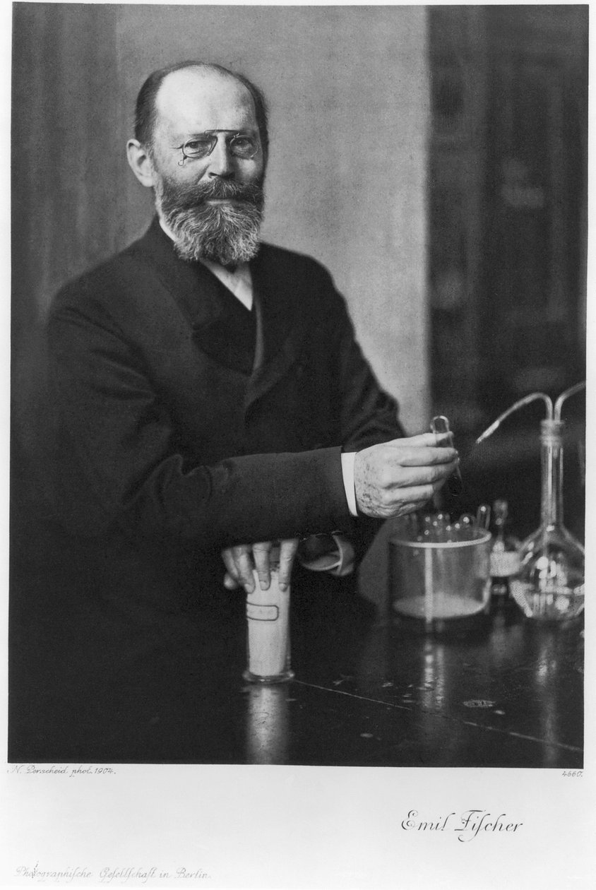 埃米尔·菲舍尔（Emil Fischer），德国有机化学家，1904年 作者 不明