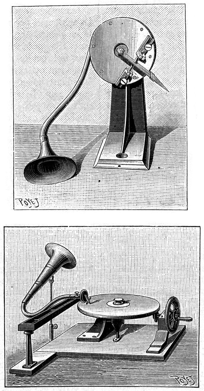 Emile Berliners留声机，c1888 作者 不明