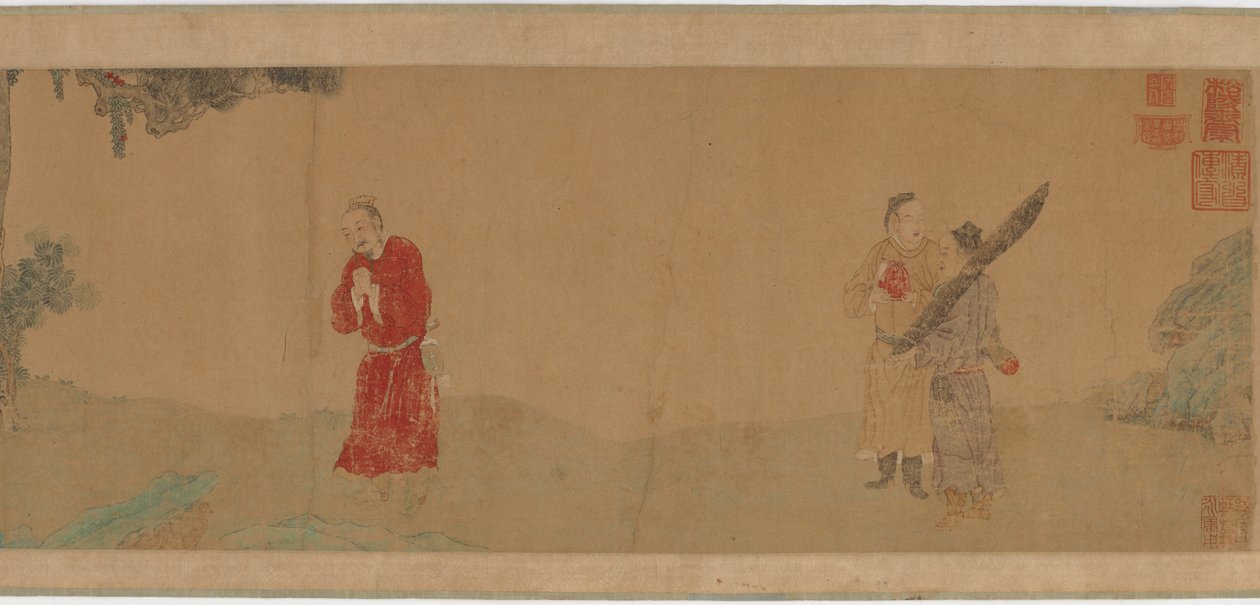 1368-1644年，石勒皇帝敬奉佛教僧侣。 作者 不明