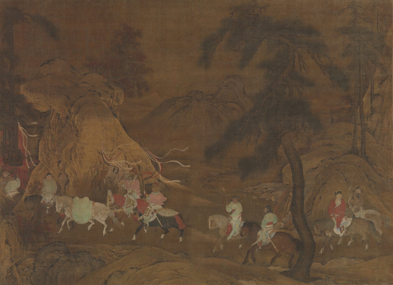 玄宗逃往蜀地，12世纪中叶。 作者 不明
