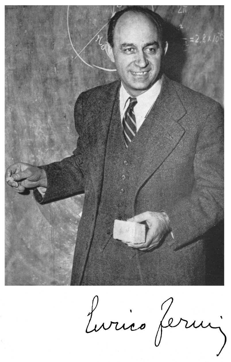 恩里科·费米（Enrico Fermi），意大利裔美国核物理学家 作者 不明