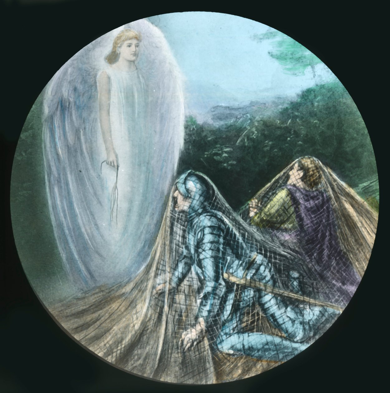 纠缠在网上，c1910。 作者 不明
