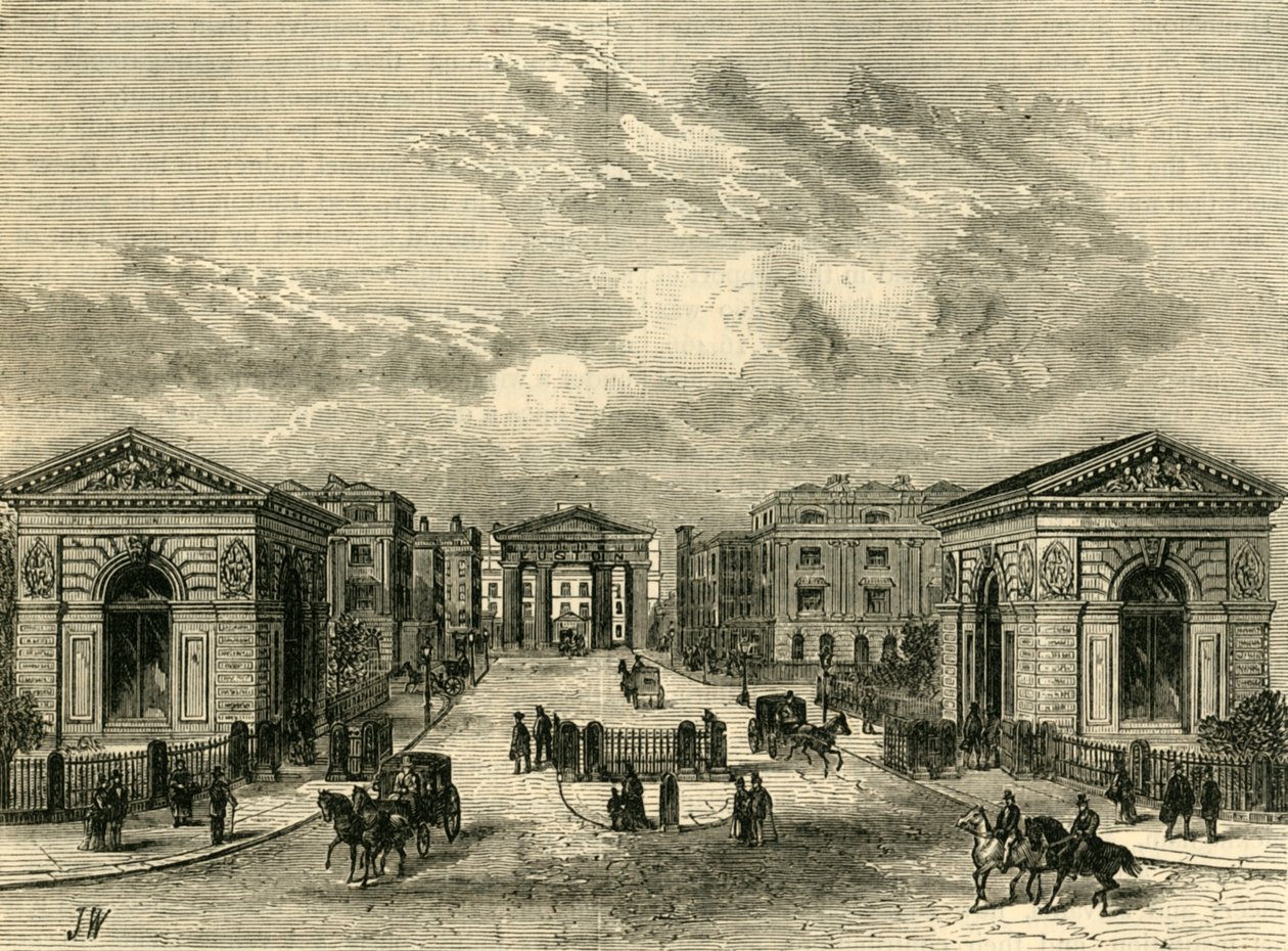 尤斯顿广场车站入口，c1876。 作者 不明