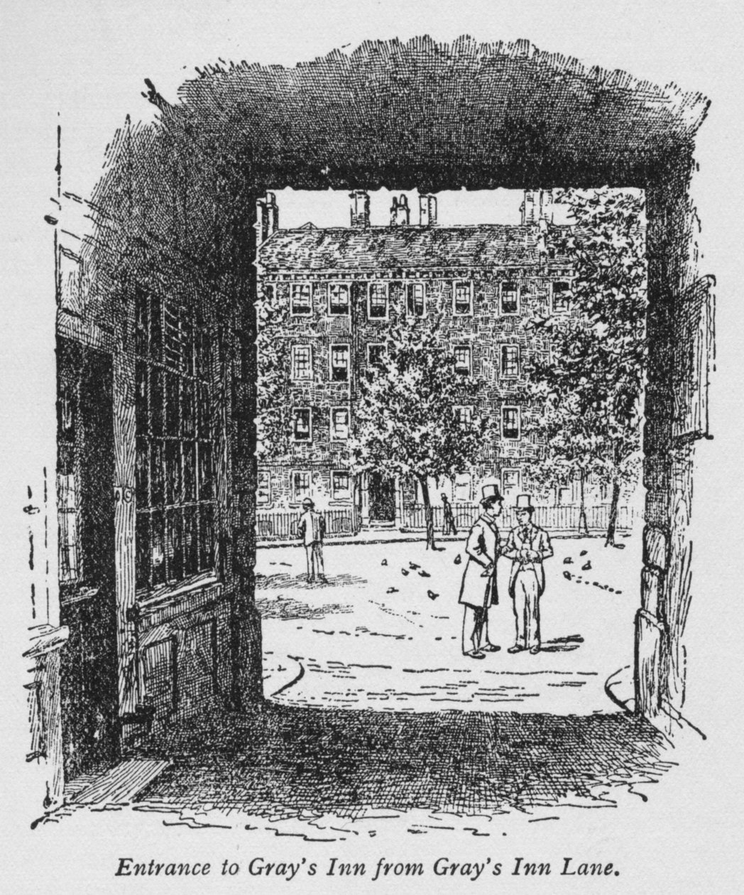 从格雷斯巷酒店（Greys Inn Lane）进入格雷斯酒店（Crays Inn），大约1918 作者 不明