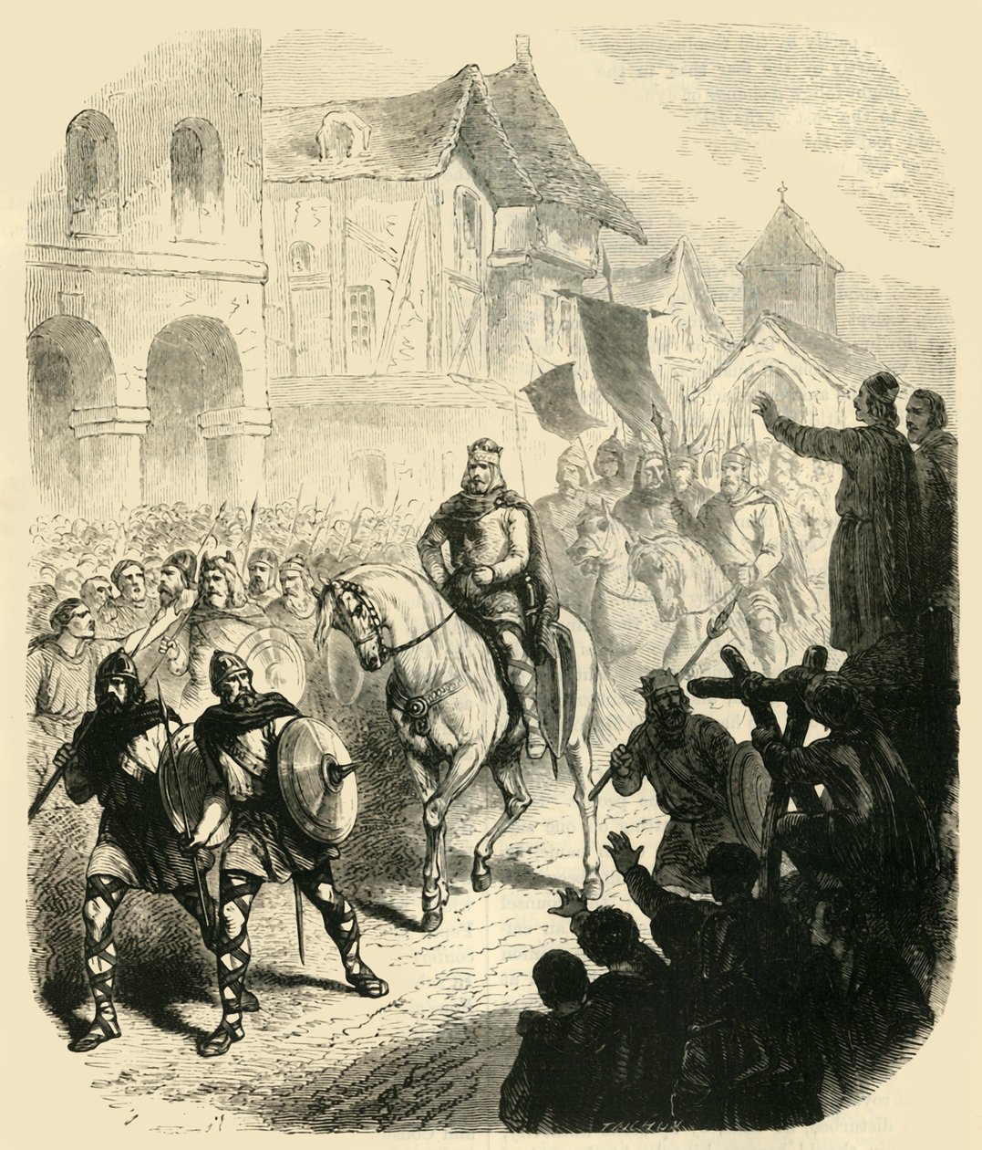 查理·马特尔（Charles Martel）击败撒拉逊人（Saracens），1890年进入巴黎。 作者 不明