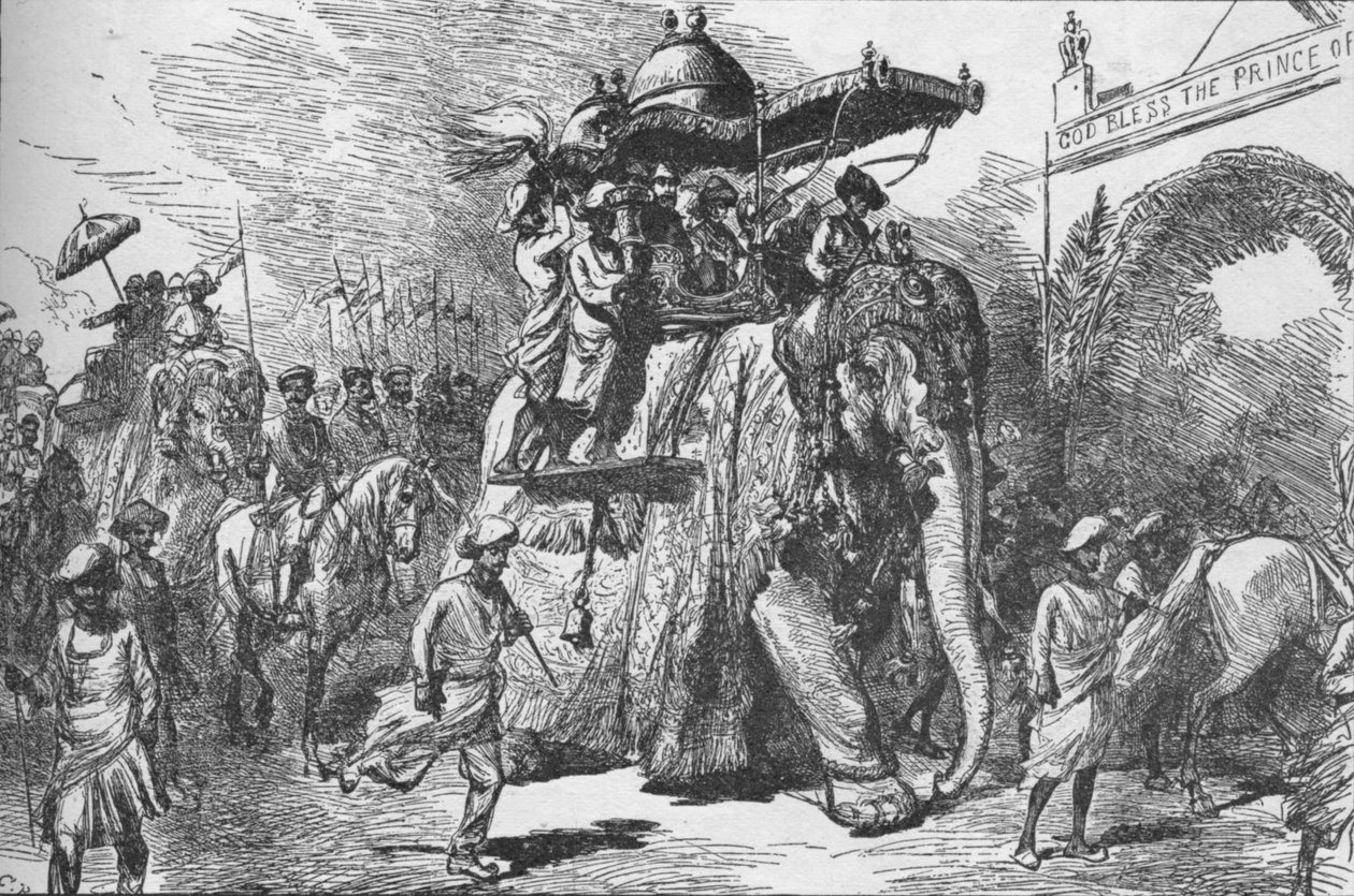 威尔士亲王于1875年11月9日进入印度巴罗达 作者 不明