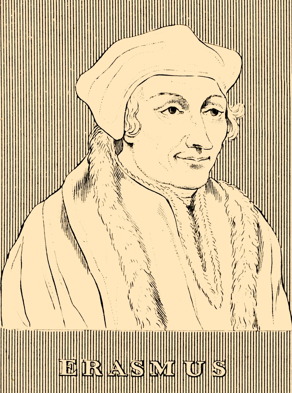 伊拉斯mus（Erasmus），1466-1536，1830年。 作者 不明