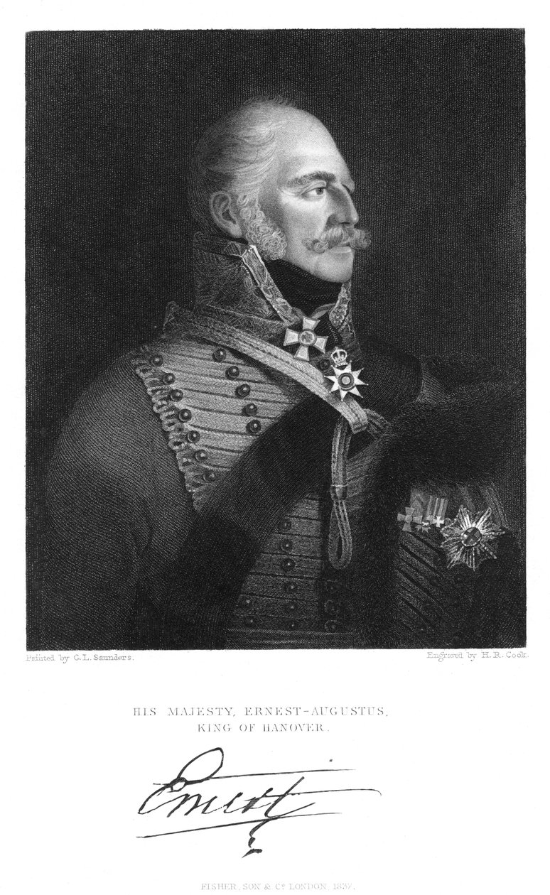 欧内斯特·奥古斯都（Ernest Augustus），汉诺威国王，1837年 作者 不明