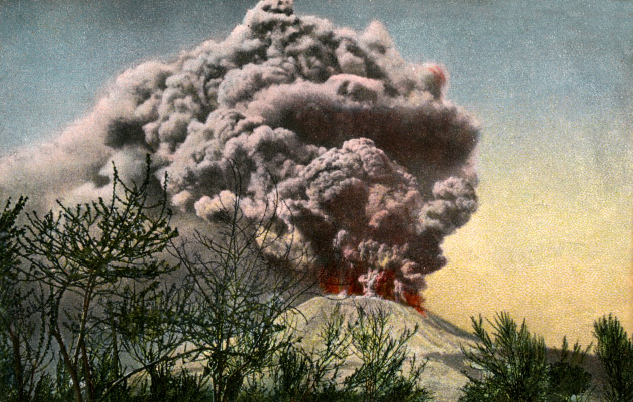 1906年4月，意大利维苏威火山爆发 作者 不明